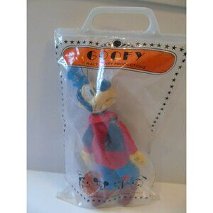 Vintage Goofy Articulated Figurine By Dakin 1968 With Original Bag Original